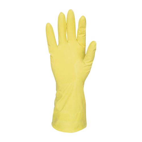 Prime Source® GENERAL PURPOSE FLOCKED LINED YELLOW LATEX GLOVE, LARGE