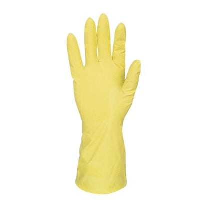 Prime Source® GENERAL PURPOSE FLOCKED LINED YELLOW LATEX GLOVE, LARGE