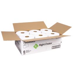 Right Choice™ Paper Hardwound Roll Towel 1-Ply, White, 7.87" x 800'