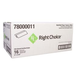 Paper Multifold Towel 1-Ply 250-Sheets, White, 9" x 9.45"
