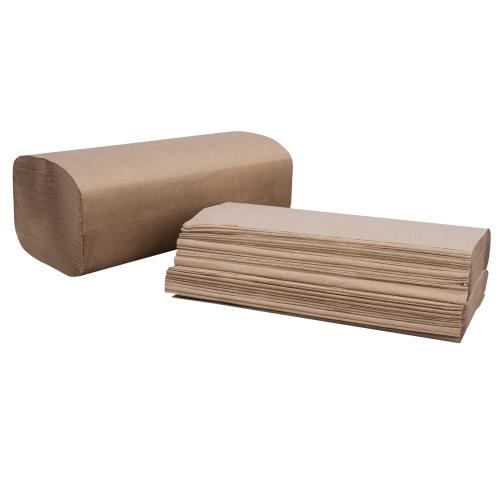 Right Choice™ PAPER SINGLEFOLD TOWEL, KRAFT, 1 PLY, 9" x 9.45"