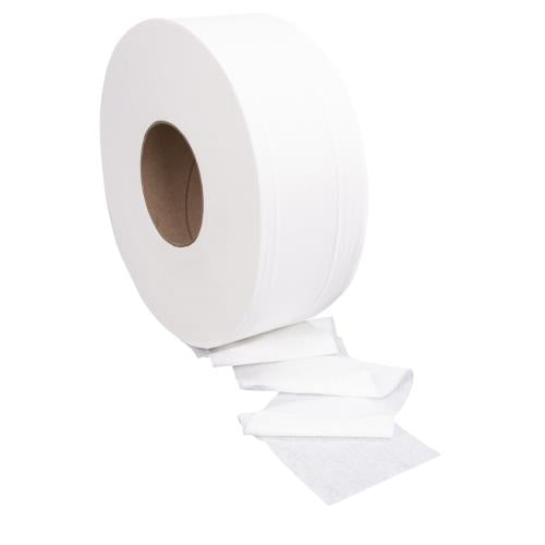 Right Choice ™ Paper JRT Toilet Tissue 2 Ply, White, Virgin Paper, 9" x 1000'