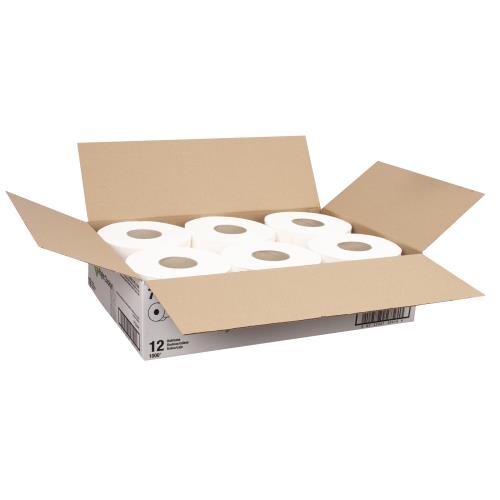 Right Choice ™ Paper JRT Toilet Tissue 2 Ply, White, Virgin Paper, 9" x 1000'