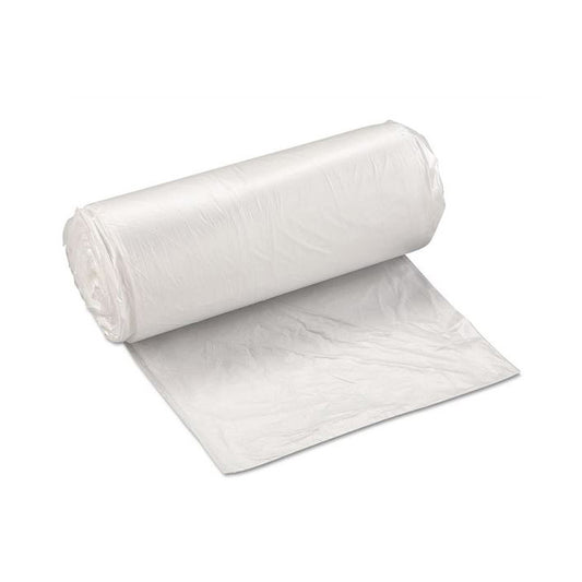 HDPE 8/10-Gal Can Liner Roll, Natural, 24" x 24", 6 MIC