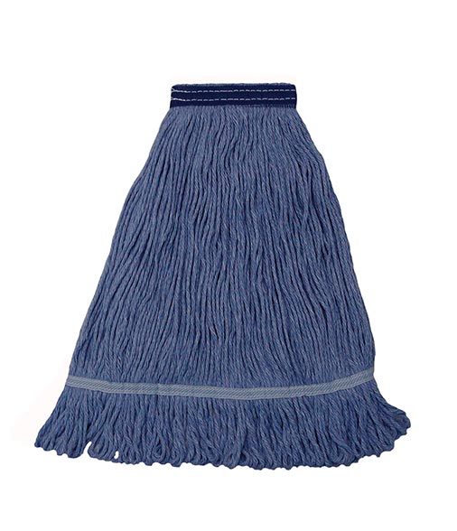 24 OZ LOOPED END, 1" BAND, COTTON BLEND MOP, BLUE, 1/EA