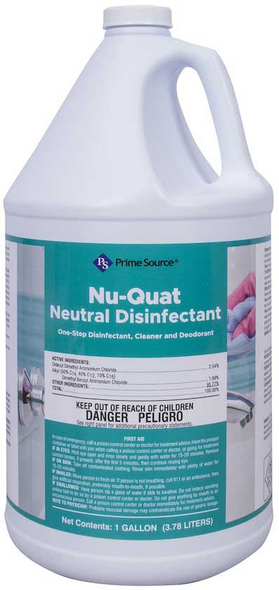 Prime Source® NU-QUAT HOSPITAL GRADE DISINFECTANT CLEANER, 1 GAL