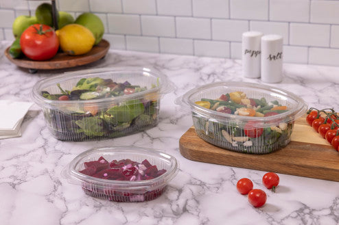 64oz PET HINGED LID CONTAINER, 190/CS