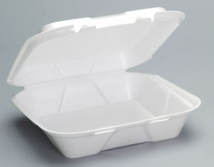 LARGE 1 COMPARTMENT HINGED CARRY OUT CONTAINER, 200/CS