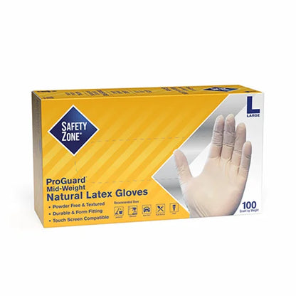 LATEX POWDER FREE NATURAL 5 MIL GLOVE LARGE