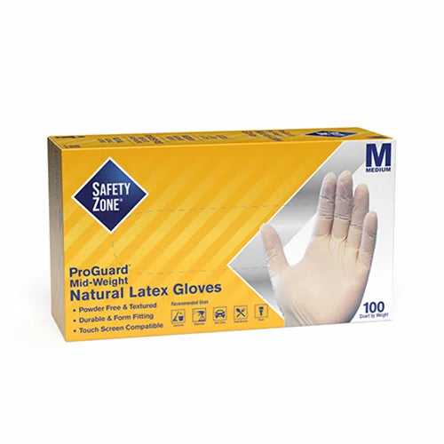 LATEX POWDER FREE NATURAL 5 MIL GLOVE MEDIUM