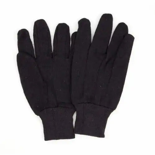 BROWN JERSEY GLOVES, 1 DOZEN