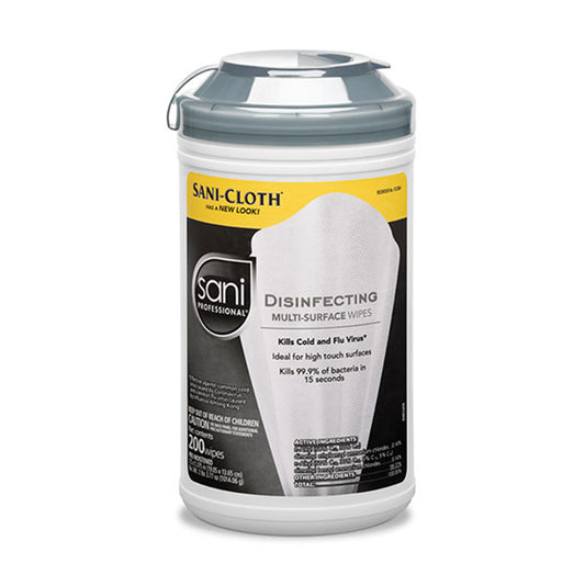 SANI-WIPE DISINFECTING WIPES, XTRA LARGE, 6/CS